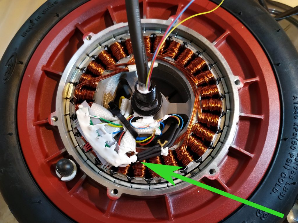 umiestnenie snímača DS18B20 na vinutie motora