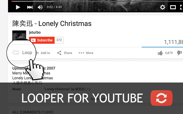 Looper pre YouTube / YouTube prehrávač